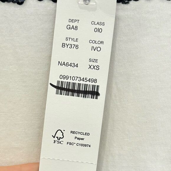 NWT J. Crew Broken-in jersey T-shirt in sequin stripe - Picture 11 of 11